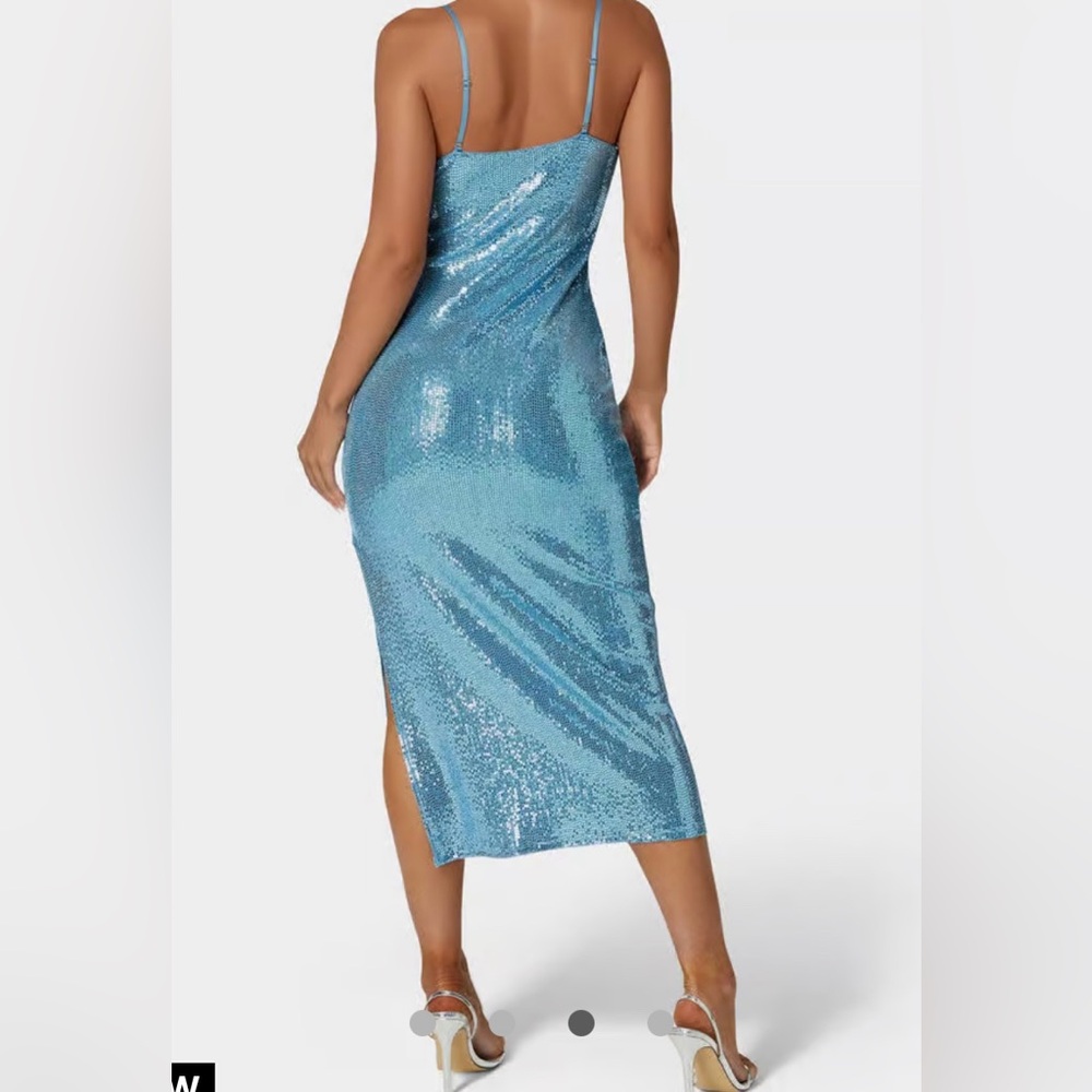 bebe Disco Dot Maxi Dress 
Large - Picture 3 of 7